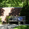 Fassett Courtyard with Sleeping Student
