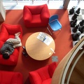 Stata Center - Lounge with Chess Set, Sleeping Student