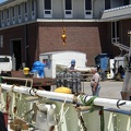 This assmebly of water column sasmples was just released from the yellow hook.